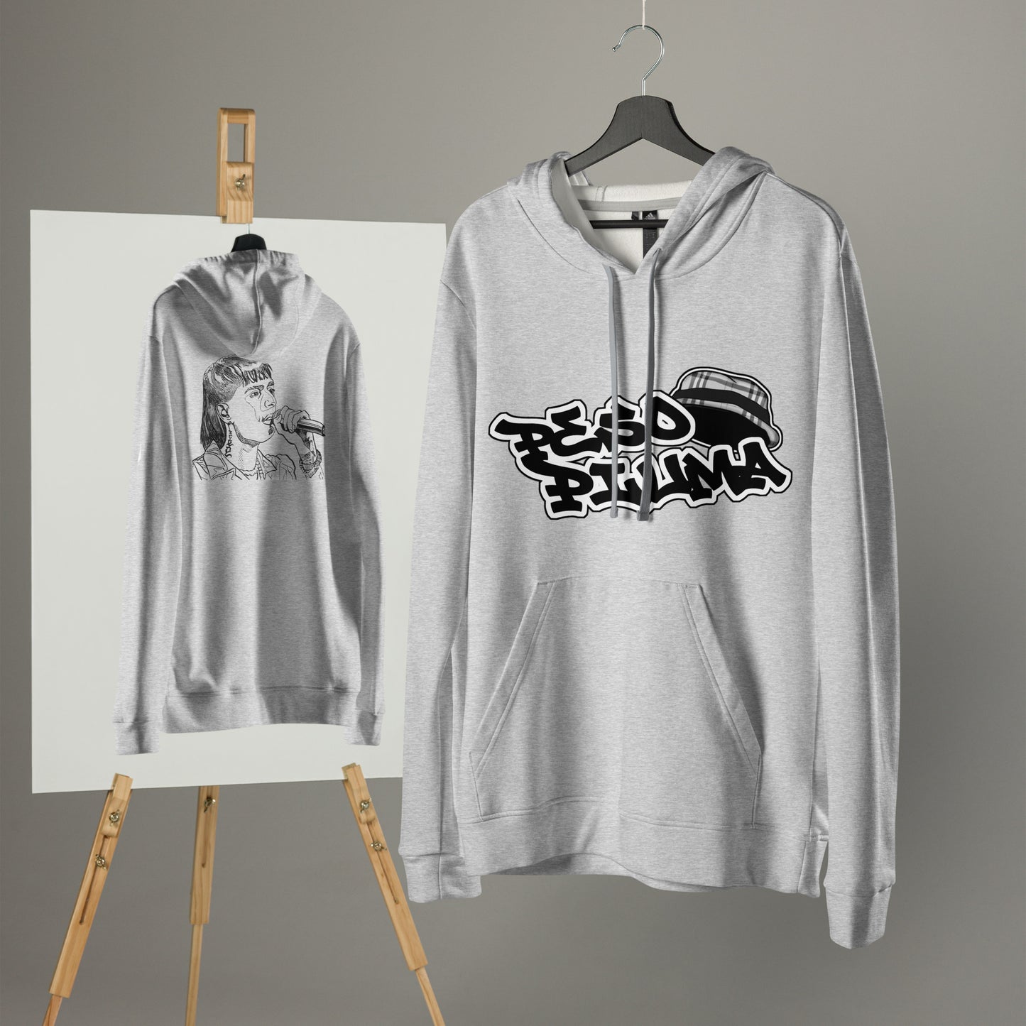 adidas fleece hoodie - Peso Pluma Art