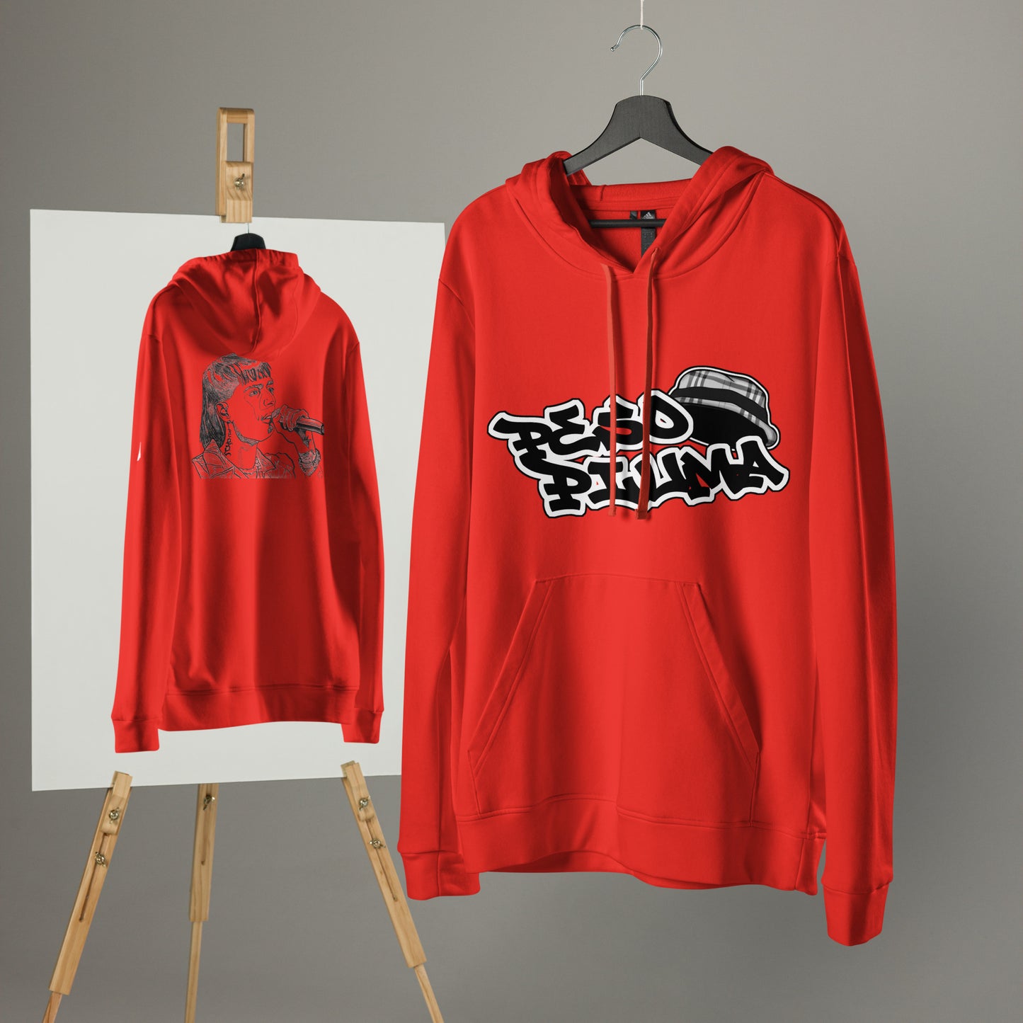 adidas fleece hoodie - Peso Pluma Art