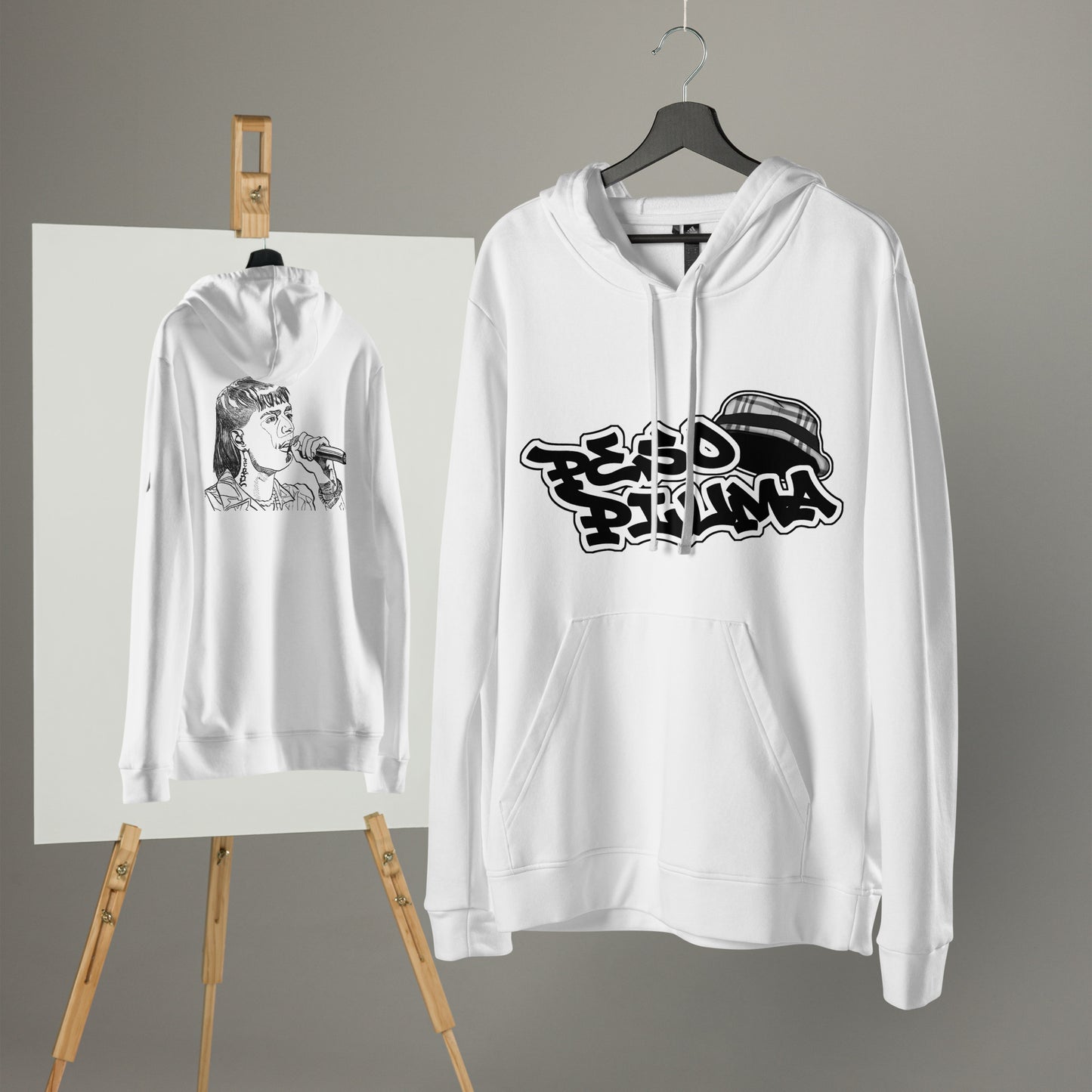 adidas fleece hoodie - Peso Pluma Art