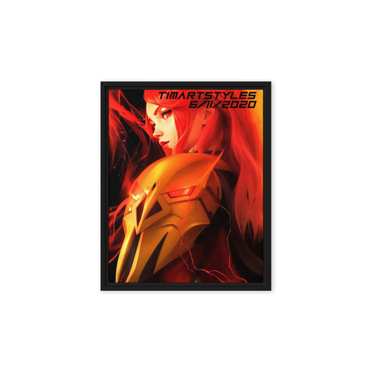 Red Moon Sorceress-Framed canvas