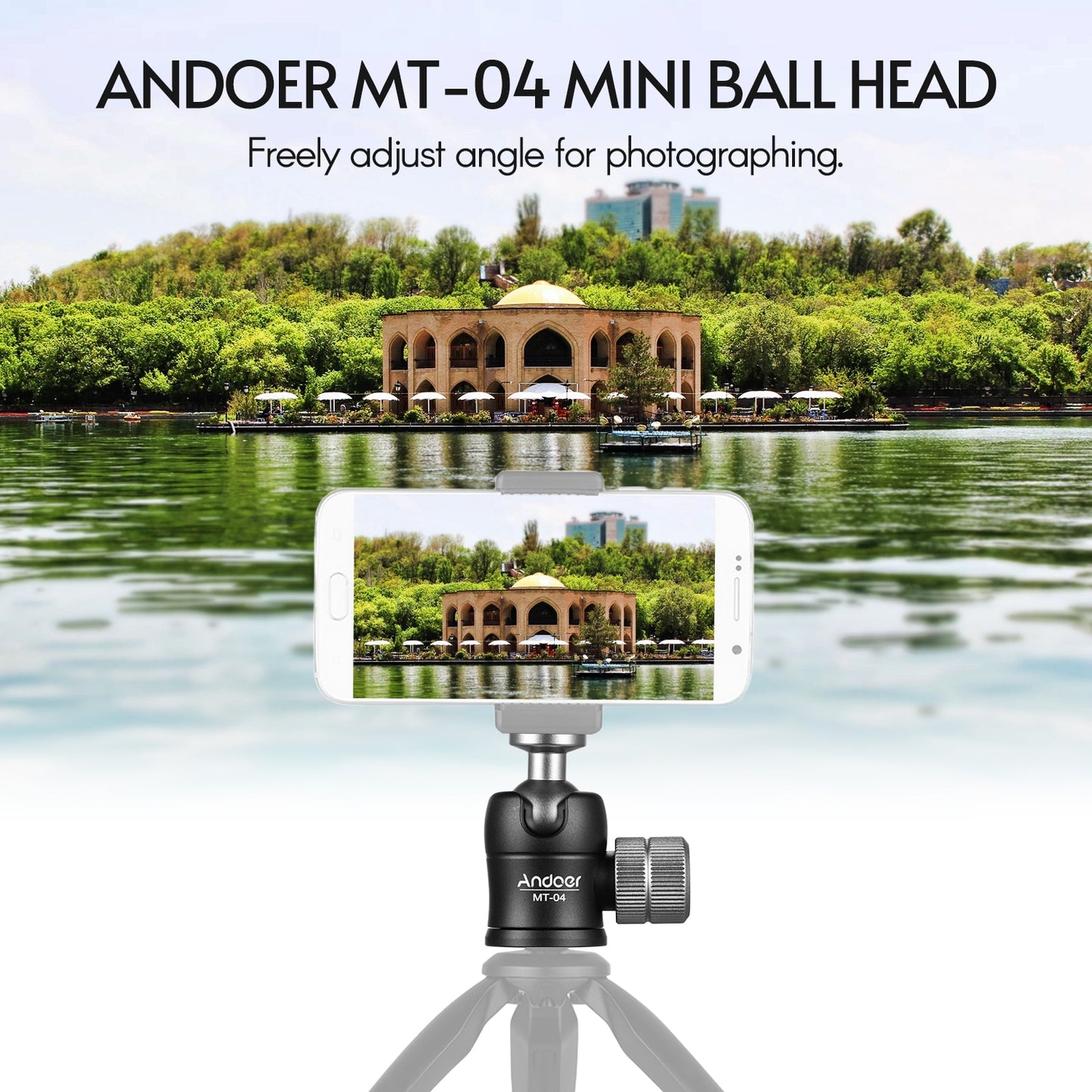 Andoer MT-04 Mini Ball Head 360Degrees Panoramic Ballhead with Standard 1/4Screw for Tripod Professional Photography Accessories