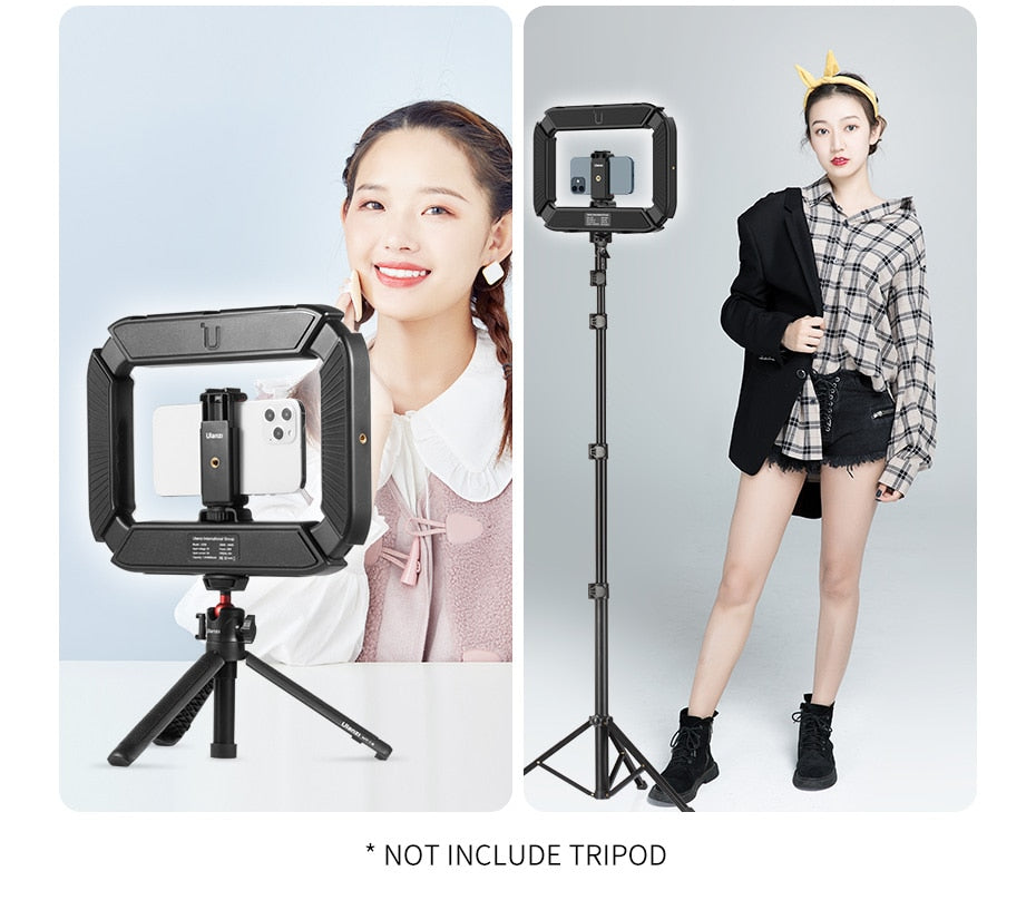 Ulanzi U200 U-200 Smartphone Video Rig LED Video Light 2 in 1 Ring Light Cold Shoe for Microphone Live Rig Light