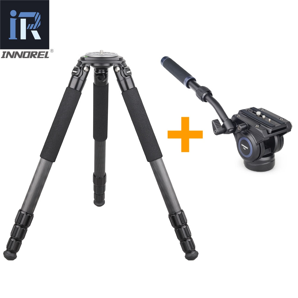 LT324C Portable 10 Layers Carbon Fiber Tripod for Camera Bird Photography Heavy Stand DSLR Ballhead Fluid Head 75mm Bowl Adapter