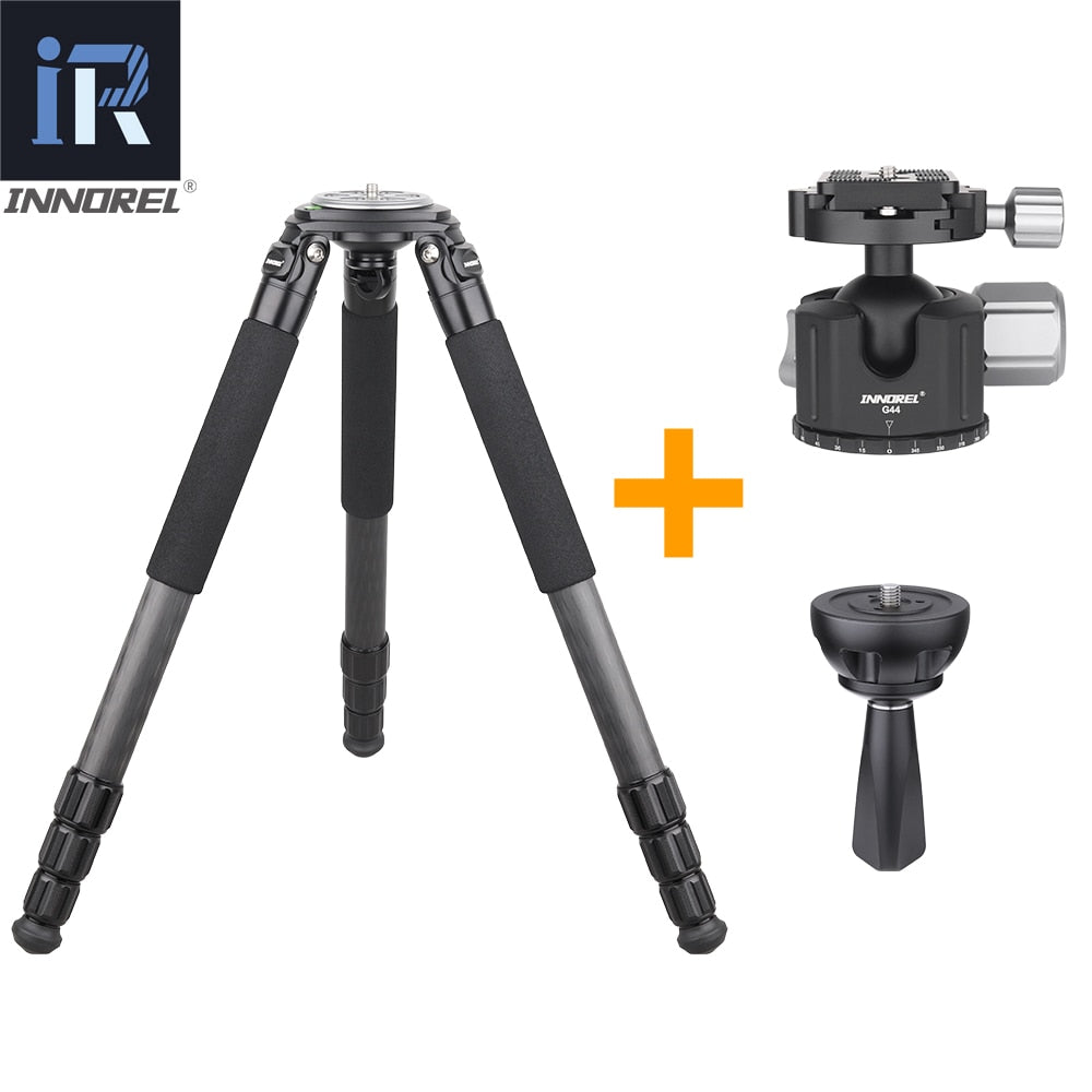 LT324C Portable 10 Layers Carbon Fiber Tripod for Camera Bird Photography Heavy Stand DSLR Ballhead Fluid Head 75mm Bowl Adapter