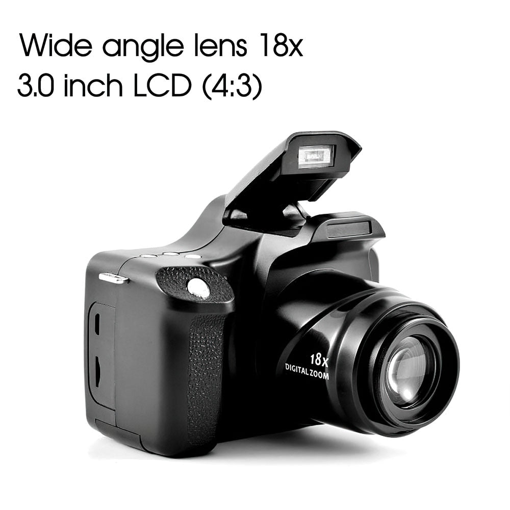 DSLR Camera 18X Medium Telephoto Digital Camcorder Full HD 3.0 Inch display Electronic Anti-shake for Photography Video Shooting