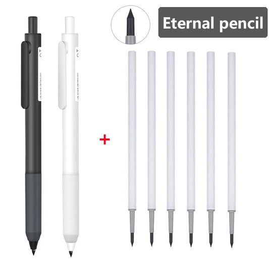 New With Eraser HB Eternal Pencil Set Unlimited Writing Inkless Pen Long-lasting Art Sketch Painting Supplies Office Stationery